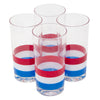 Vintage Georges Briard Red White & Blue Stripes Collins | The Hour Shop