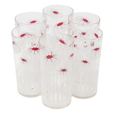 Vintage White Fence & Flower Collins Glasses | The Hour Shop