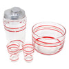 Vintage Red & White Stripe Cocktail Shaker Set | The Hour Shop