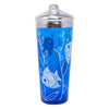 Vintage Hazel Atlas Cobalt White Angel Fish Cocktail Shaker Front | The Hour Shop