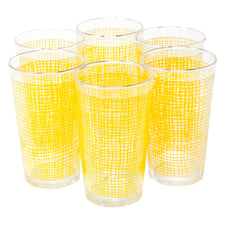 Yellow Woven Grid Tumblers