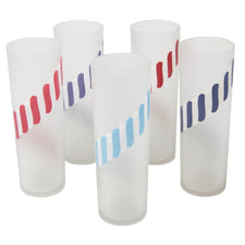 Vintage Frosted Multi Color Swirl Zombie Glasses | The Hour Shop