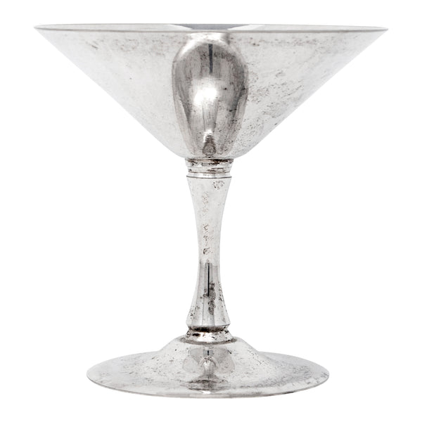Pair of Modern Silverplate Martini Glasses by International Silver
