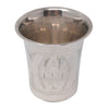 Vintage Etched Sterling Thimble Jigger Top View | The Hour Shop