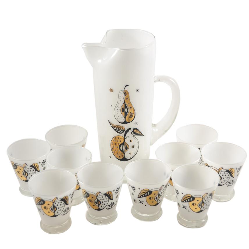 G. Briard Apple & Pear Cocktail Pitcher Set | The Hour Vintage