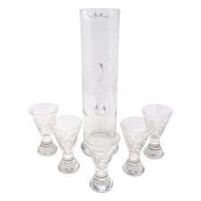 Vintage Frosted Daffodil Cocktail Pitcher Set Design | The Hour Shop