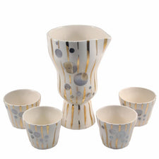 Art Deco Ceramic Bell Cocktail Pitcher Set, The Hour