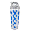 Vintage Blue & White Diamond Cocktail Shaker Set Shaker | The Hour Shop