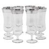 Vintage Sterling Silver Band Flute Glasses front | The Hour Shop