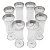 Vintage Sterling Silver Band Flute Glasses top | The Hour Shop
