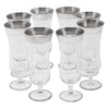 Vintage Sterling Silver Band Flute Glasses | The Hour Shop