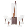 Vintage Rattan Wrap Cocktail Pitcher Set | The Hour Shop