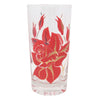 Vintage Red & Gold Roses Collins Glass | The Hour Shop