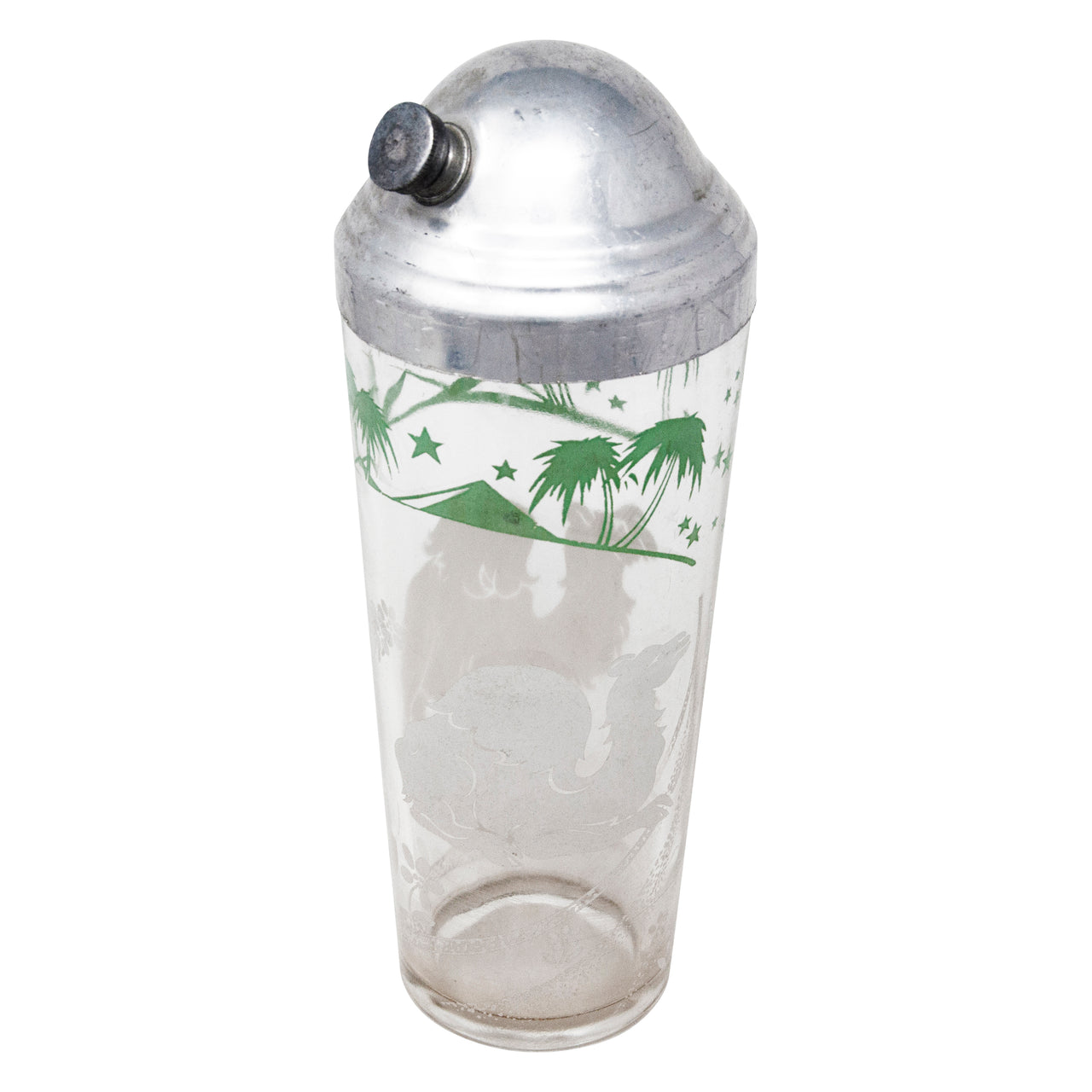 Vintage Green & White Camel Cocktail Shaker Top| The Hour Shop