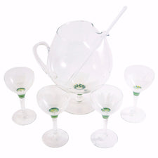Vintage Flower Cocktail Pitcher & Glasses Set, The Hour