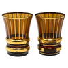 Vintage Art Deco Brown Amber & Gold Cocktail Glasses | The Hour