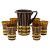 Vintage Art Deco Brown Amber & Gold Cocktail Pitcher Set | The Hour