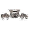 Vintage Poole Silver Plate Punch Bowl Set Front | The Hour Shop