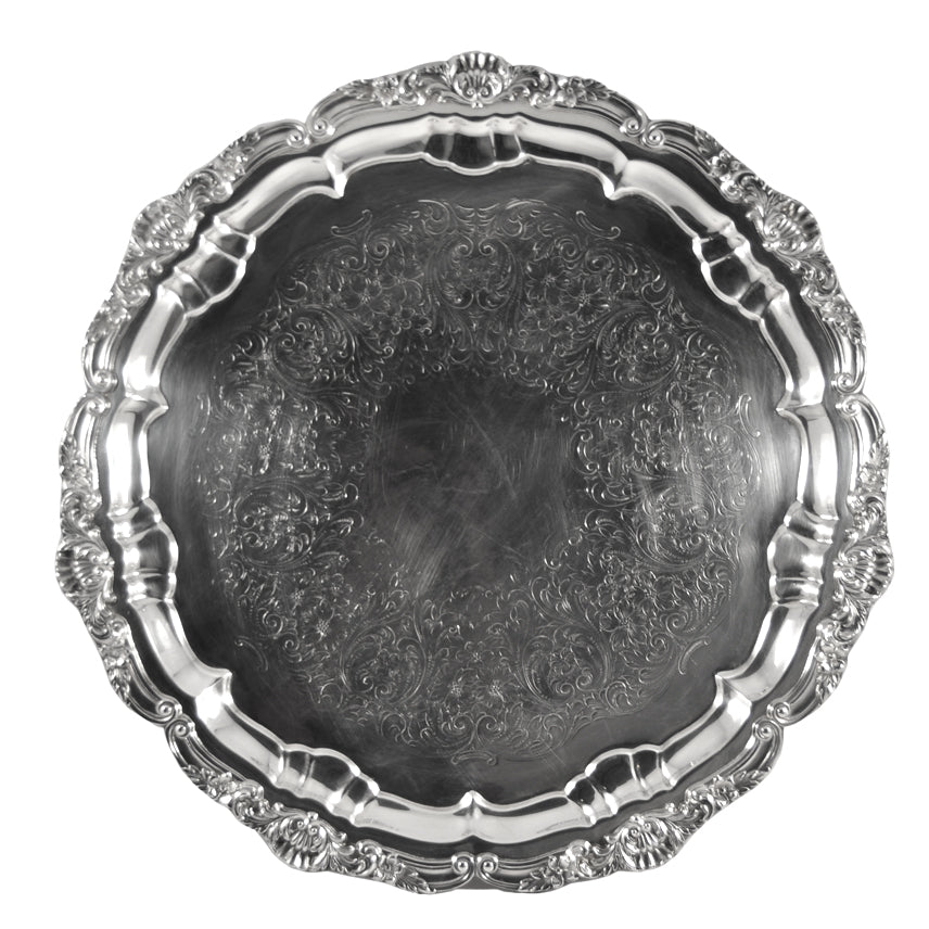Vintage Poole Silver Co. Round EPCA Round Tray | The Hour