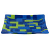 Blue & Green Squares & Rectangles Bent Glass Tray Side | The Hour Shop