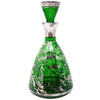 Vintage Italian Green & Sterling Decanter Set Decanter | The Hour Shop