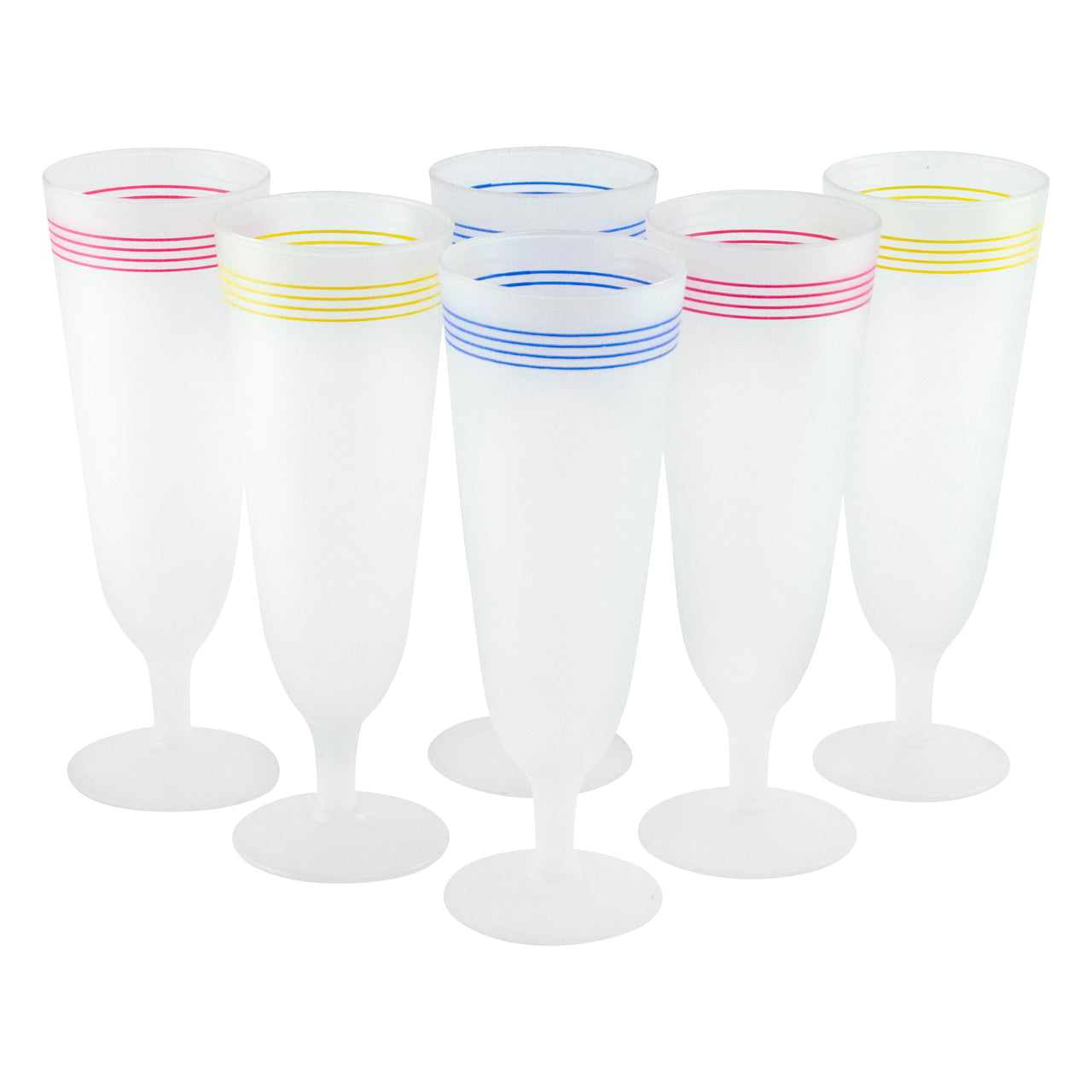 Frosted Striped Pilsner Glasses