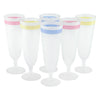 Frosted Striped Pilsner Glasses