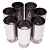 Vintage Mercury Coated Footed Collins Glasses top | The Hour Shop