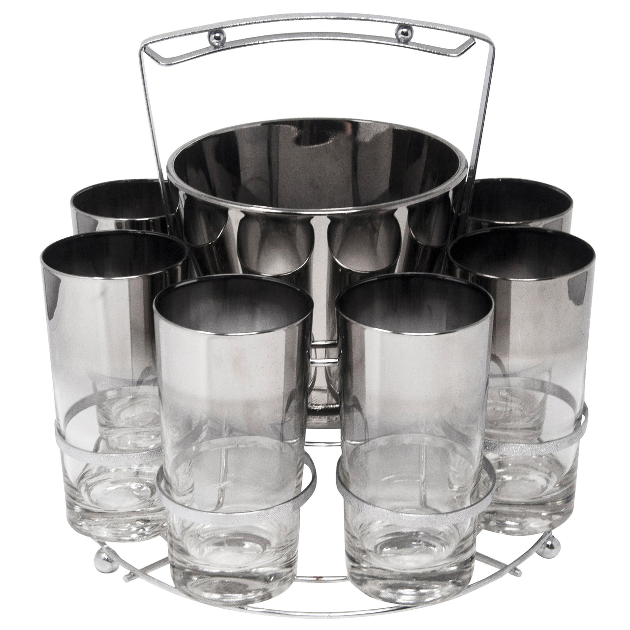 Vintage Mercury Fade Collins Ice Bucket Caddy Set | The Hour Shop