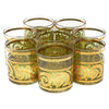 Vintage Culver Toledo Green Gold Rocks Glasses | The Hour