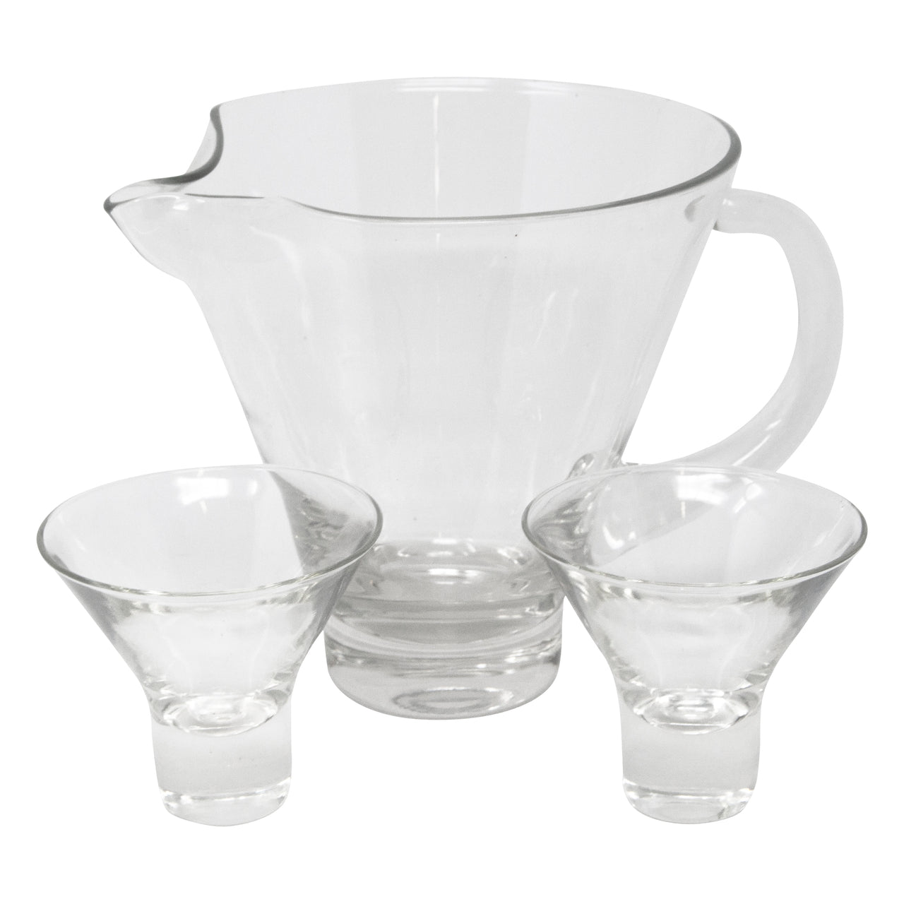 Vintage MCM Clear Cocktail Pitcher Set | The Hour Shop