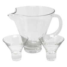 Vintage MCM Clear Cocktail Pitcher Set | The Hour Shop