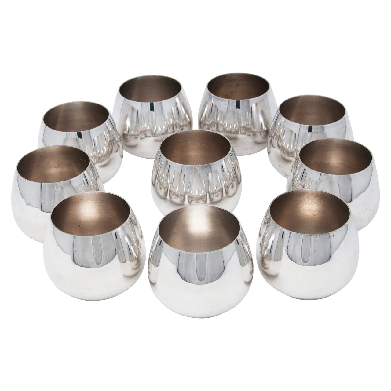 William Rogers Silver Plate Tapered Roly Poly Cups | The Hour Shop