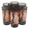 Vintage Georges Briard Rooster Smoke Collins Glasses | The Hour Shop