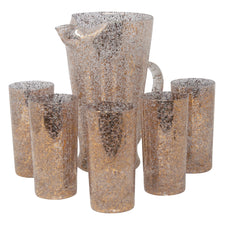 Vintage Splattered Gold and White Cocktail Pitcher Set | The Hour Shop