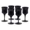 Vintage Mid Century Modern American Manor Small Black Wine Glasses | The Hour