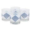 The Modern Home Bar Hypnotic Blue Diamond Rocks Glasses | The Hour Shop