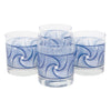 The Modern Home Bar Lapis Waves Rocks Glasses | The Hour Shop