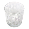 The Modern Home Bar Deco Diamonds White Rocks Glass Top | The Hour Shop