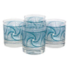 The Modern Home Bar Teal Waves Rocks Glasses | The Hour Shop