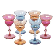 Vintage Multi Color Iridescent Cocktail Stems | The Hour