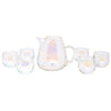 Vintage West Virginia Glass Draping Iridescent Cocktail Pitcher Set | The Hour Shop