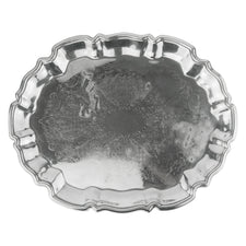 Vintage Sheridan Silver Plate Scalloped Edge Tray | The Hour Shop