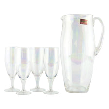 Avitra Iridescent Glass Cocktail Pitcher Set | The Hour Vintage