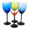 Vintage Multicolored Handblown Wine Glasses | The Hour Shop