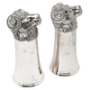 Vintage Silver Plate Rams Head Stirrup Cups | The Hour Shop