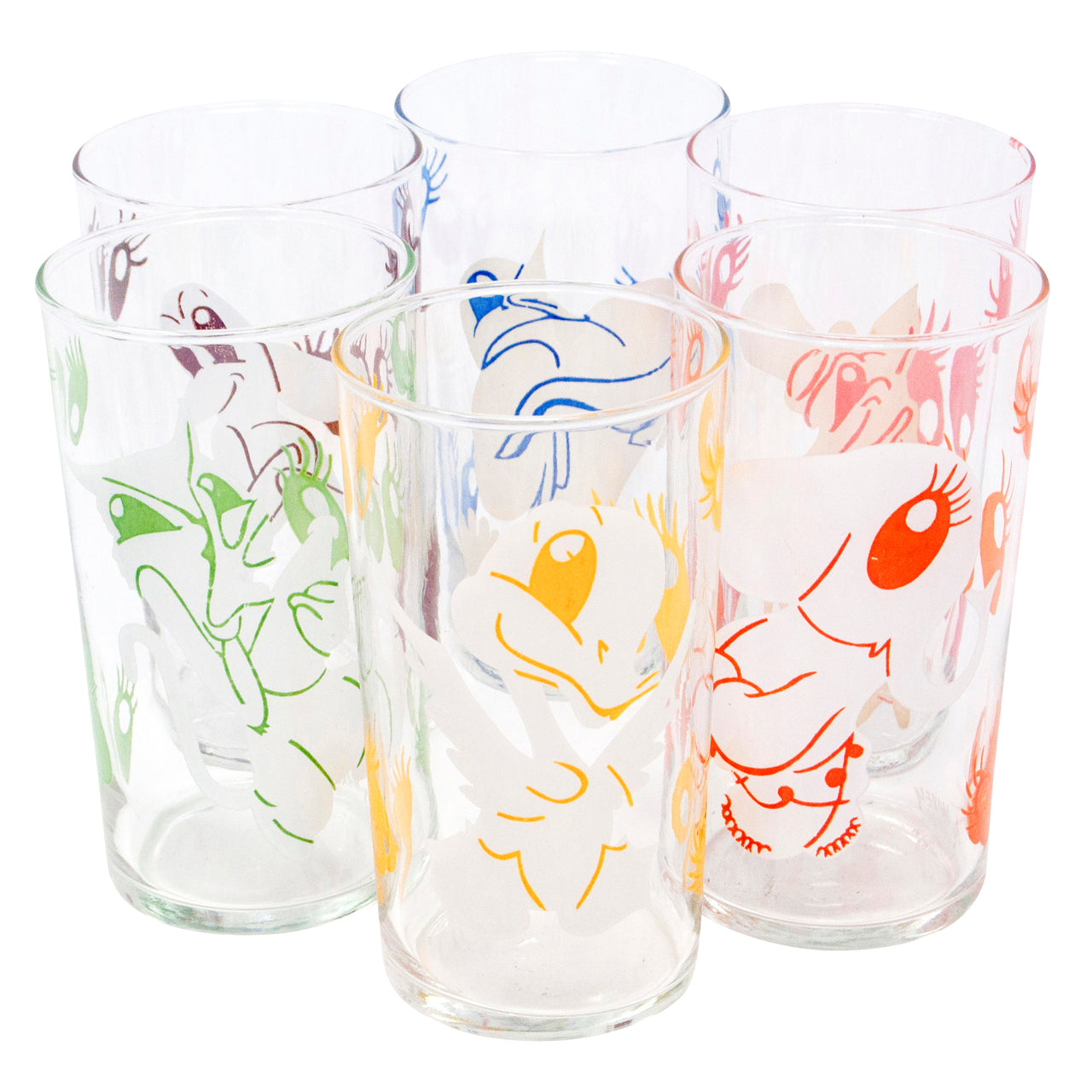 Vintage Maxey Comical Animal Character Tumblers