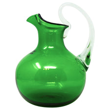 Vintage Blenko Wayne Husted Green Round Pitcher Right | The Hour Shop