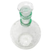 Vintage Blenko Clear Crackle Glass & Green Decanter Top | The Hour Shop