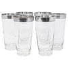 Vintage Sterling Band Tapered Collins Glasses Front | The Hour Shop